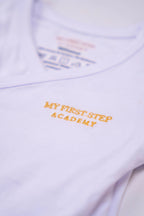 Bodies Blanc Neige avec logo My First Step Academy.