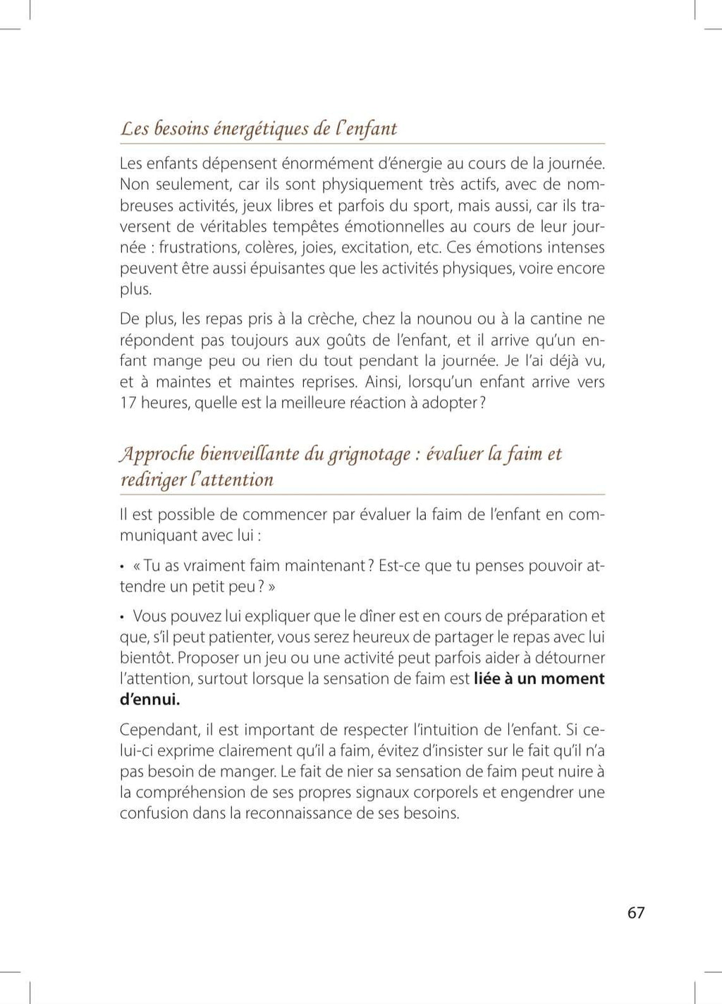 Page numéro 67 du E-BOOK "Petites assiettes, grandes leçons". Rédigé par Louana Becker fondatrice de My First Step Academy.