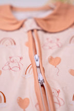 Pyjama Nuage Moka taille naissance zoom sur fermeture.